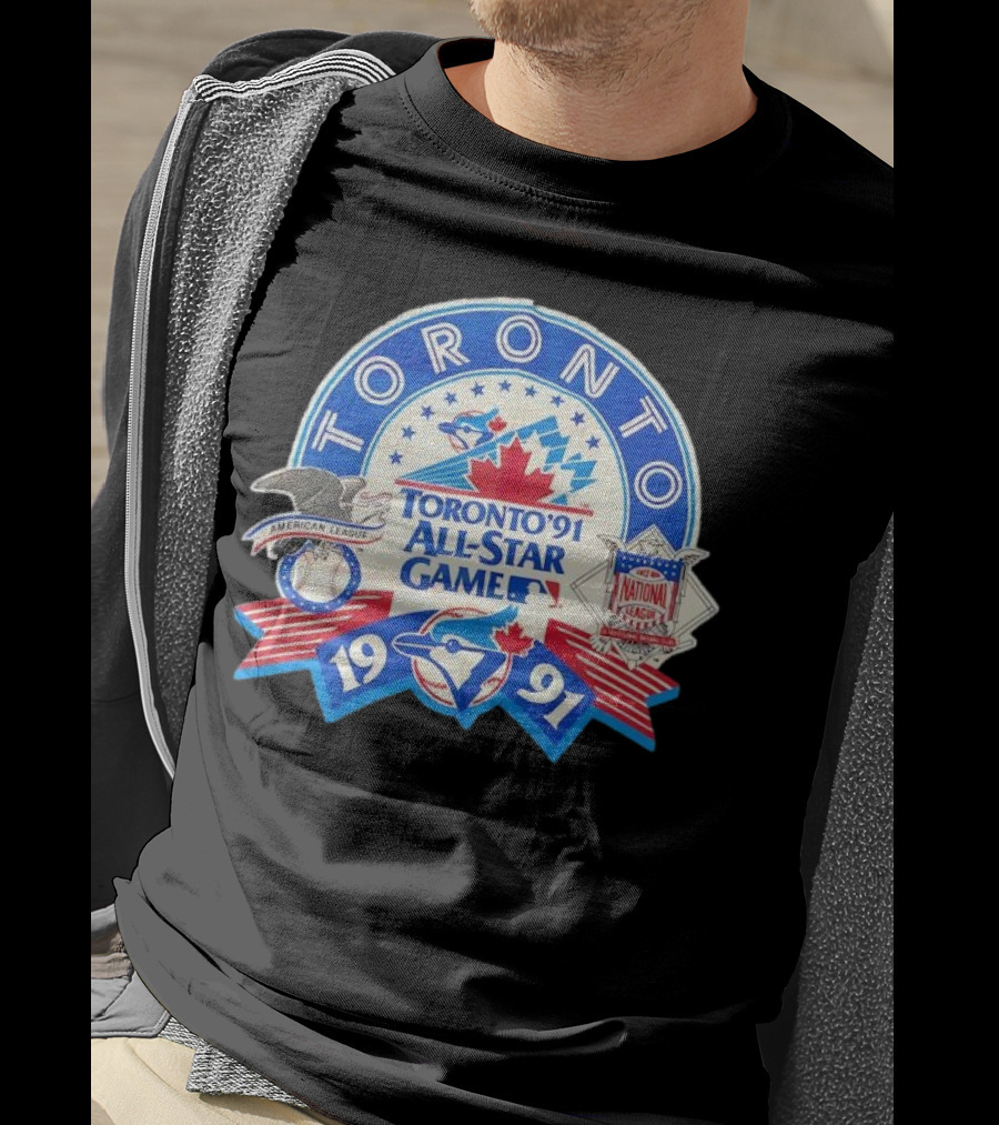 Toronto 1991 All-Star Game American League Vs National League Blue Jays Emblem T-Shirt