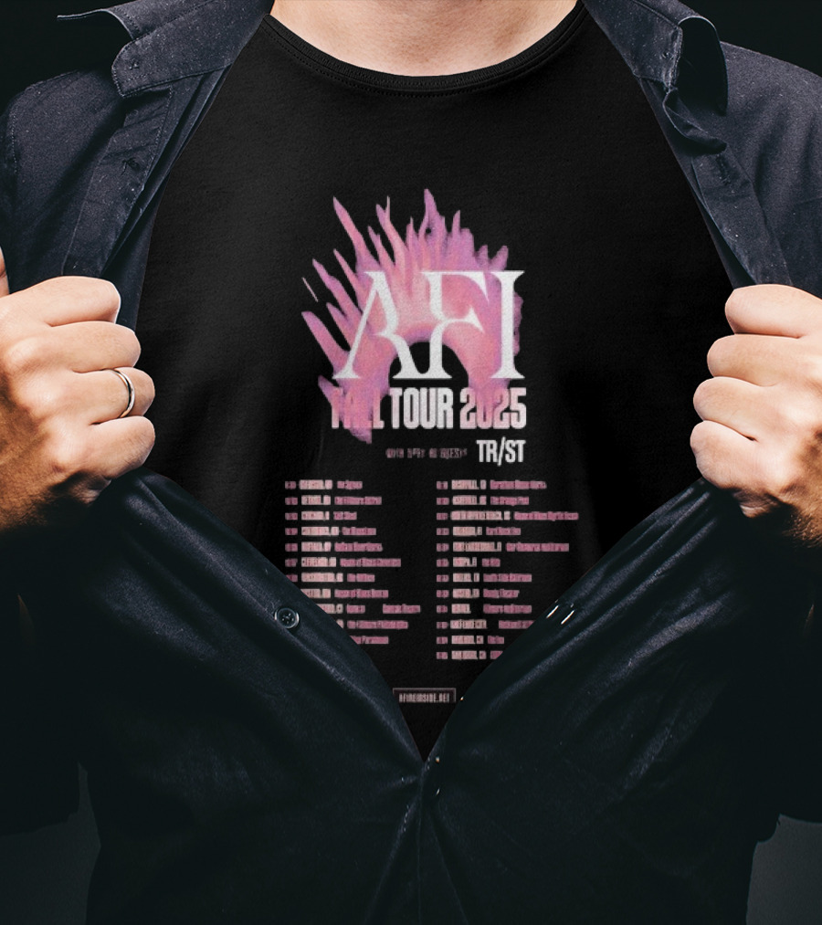 AFI Fall Tour 2025 Concert Schedule With TR/ST Dates And Locations T-Shirt