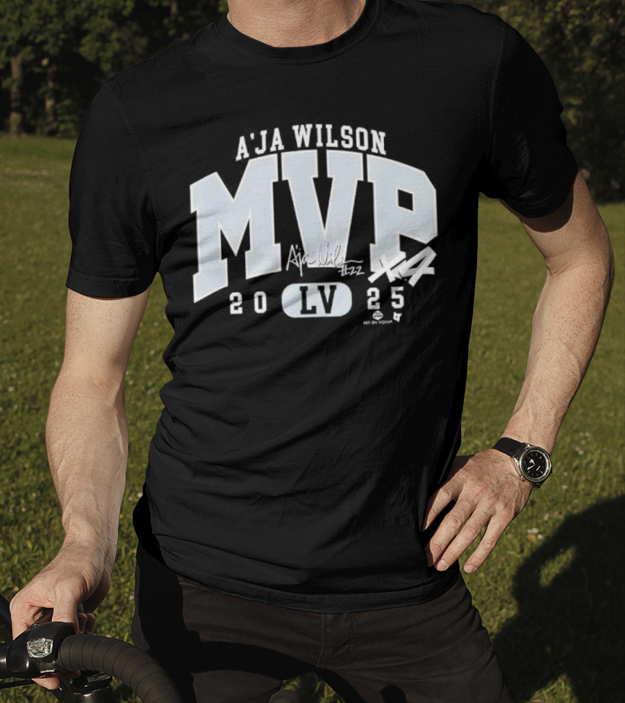 A'ja Wilson MVP 2025 LV Basketball Signature T-Shirt