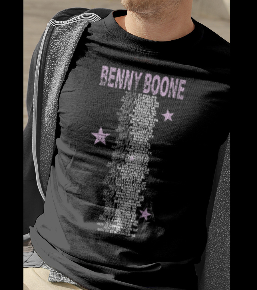 Brighter My Love Dateback Heart Pink Stars T-Shirt