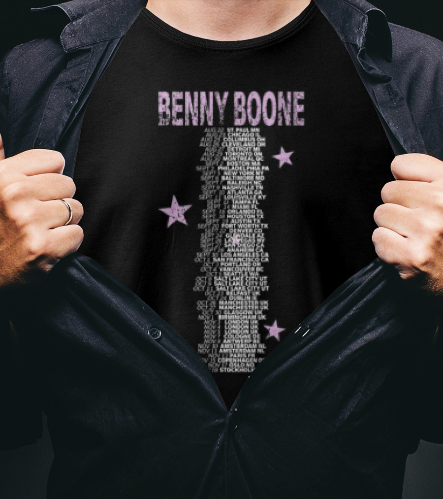 Brighter My Love Dateback Heart Pink Stars T-Shirt