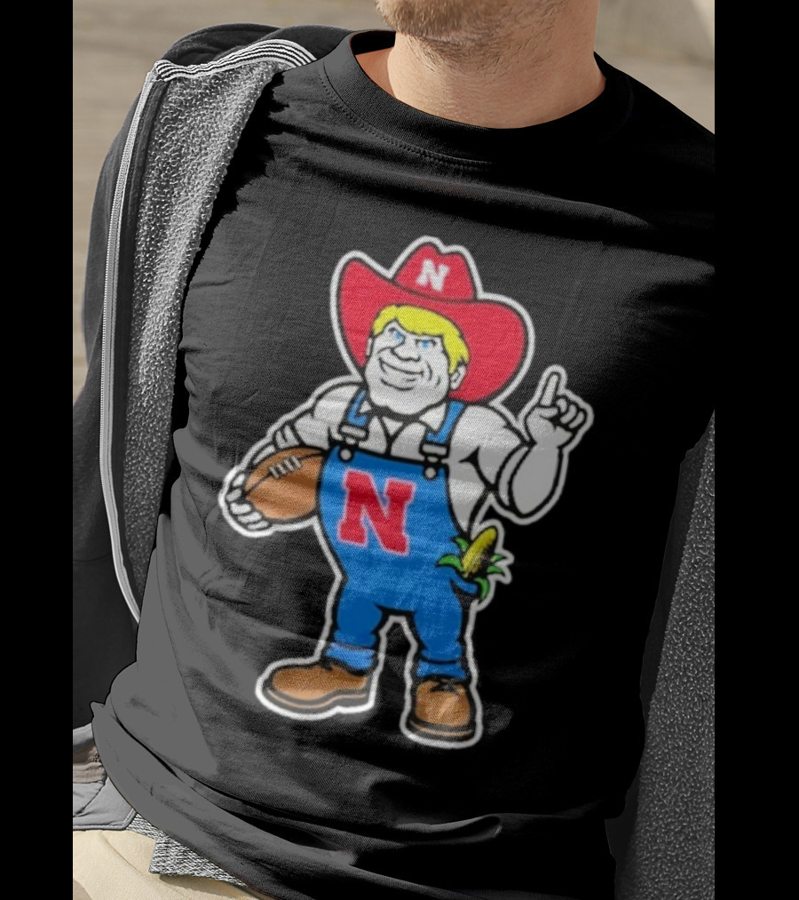 Andrew Whitworth Ryan Fitzpatrick Nebraska Huskers Herbie Husker Football Mascot T-Shirt