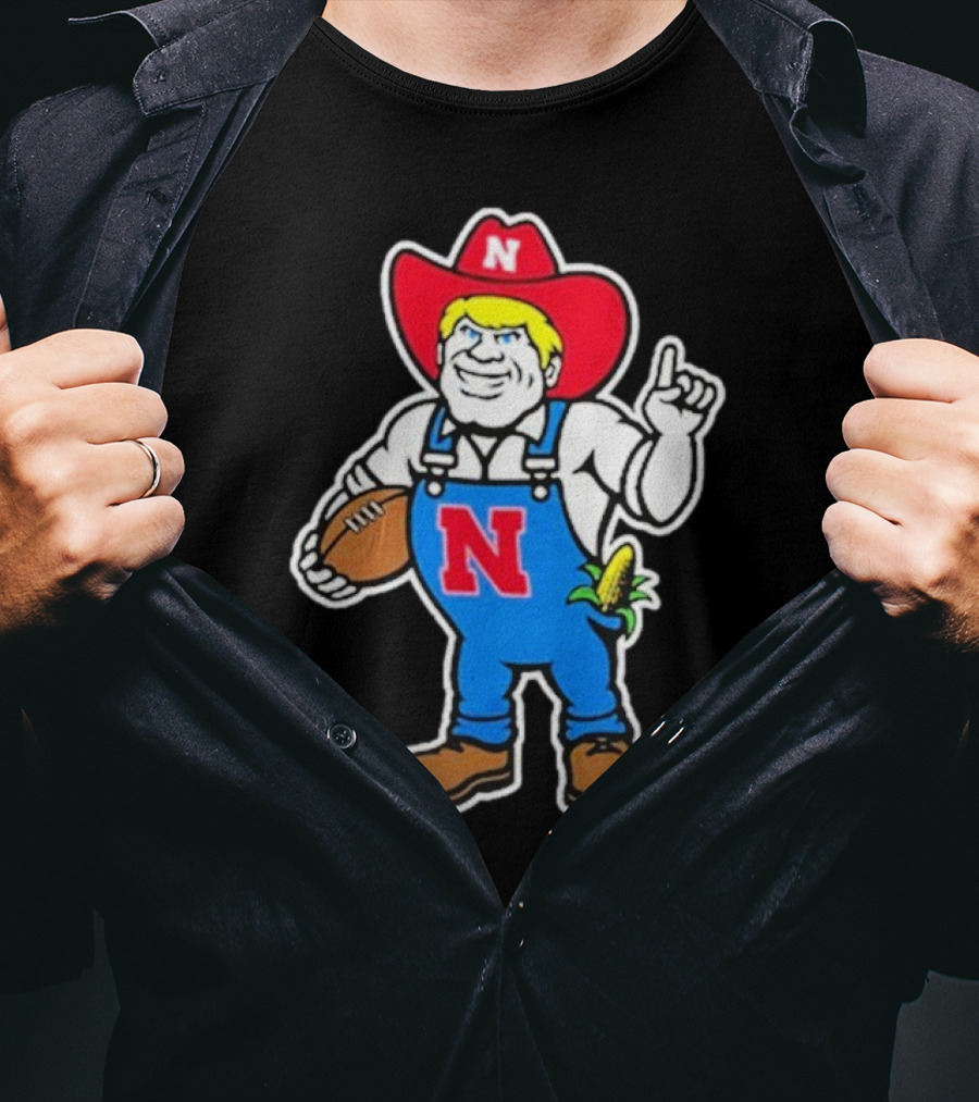 Andrew Whitworth Ryan Fitzpatrick Nebraska Huskers Herbie Husker Football Mascot T-Shirt