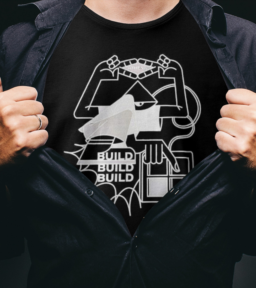 Athena Build Architecture Blueprint Design Construction Blueprint T-Shirt