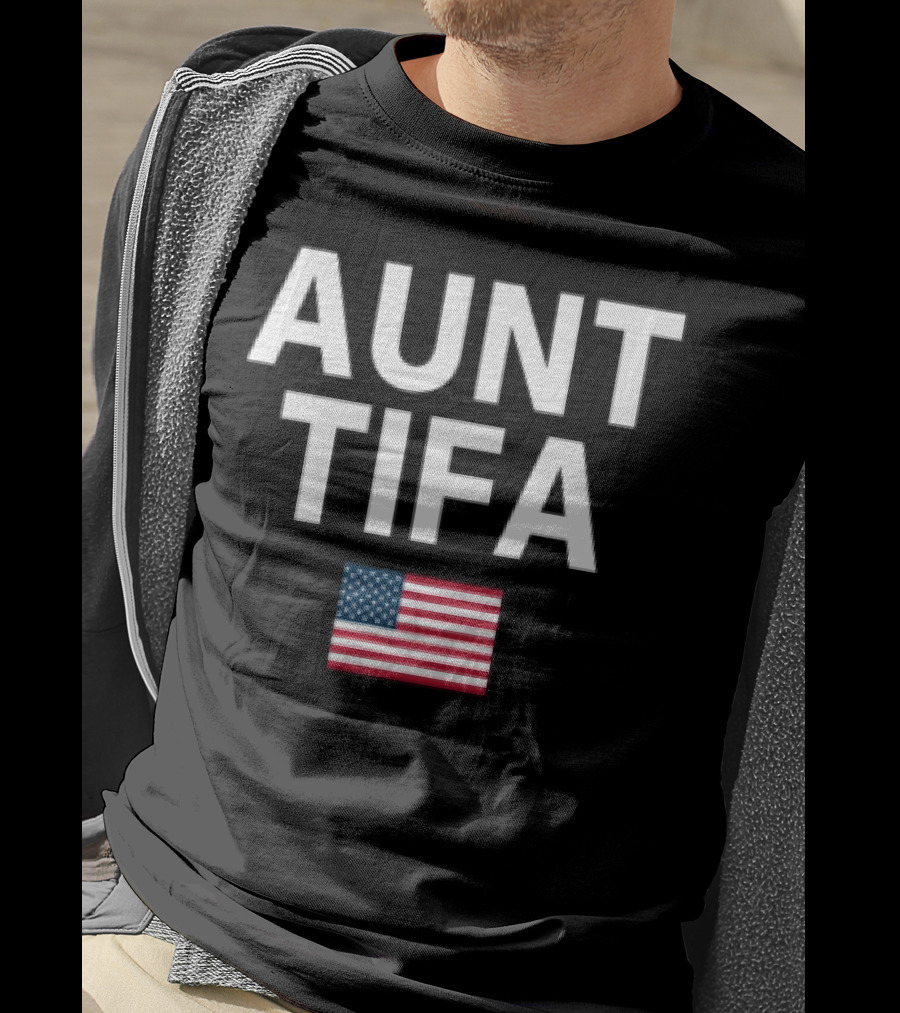 Aunt Tifa USA Flag Pride T-Shirt