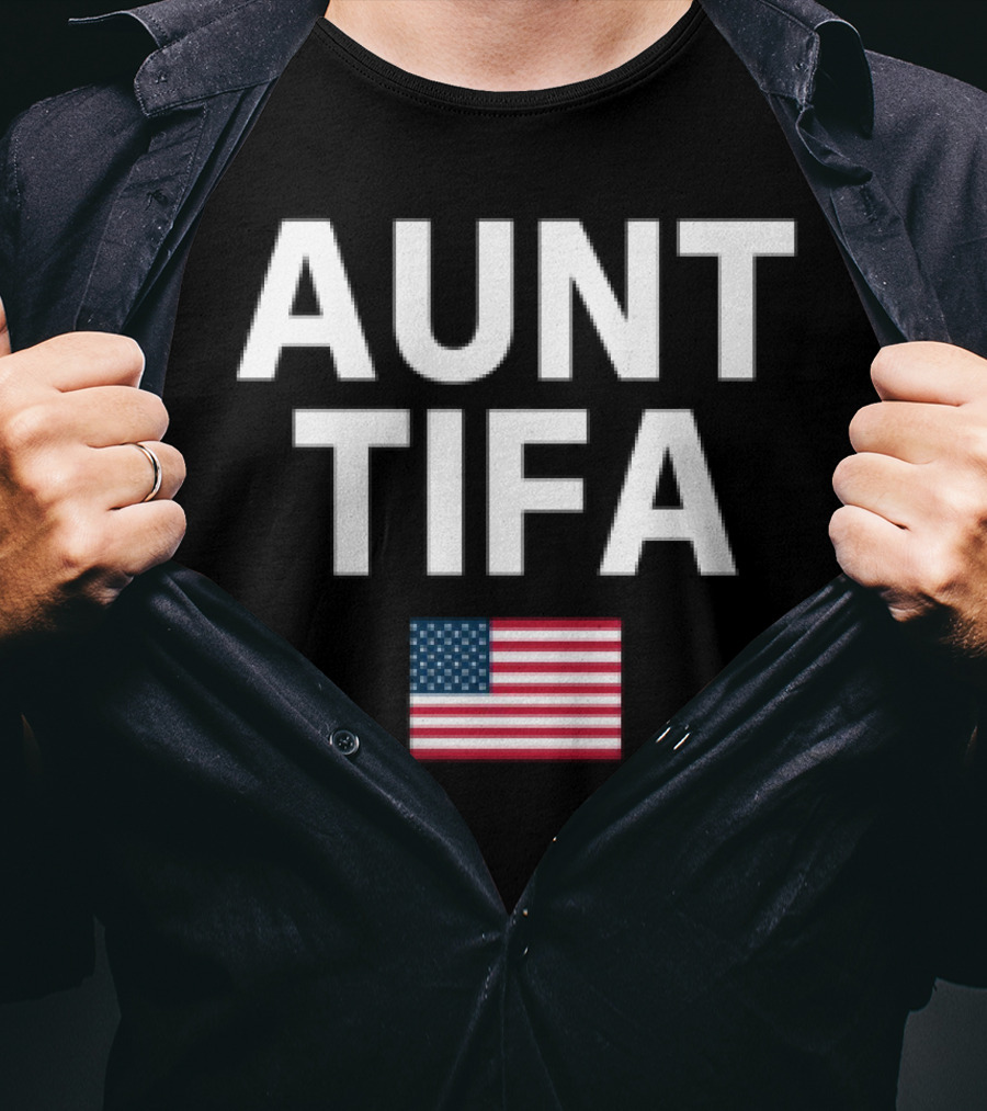 Aunt Tifa USA Flag Pride T-Shirt