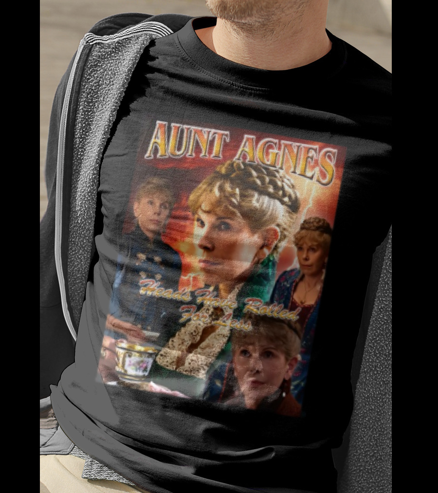 Aunt Agnes Heads Have Rolled For Less Lightning Tea Cup Collage T-Shirt