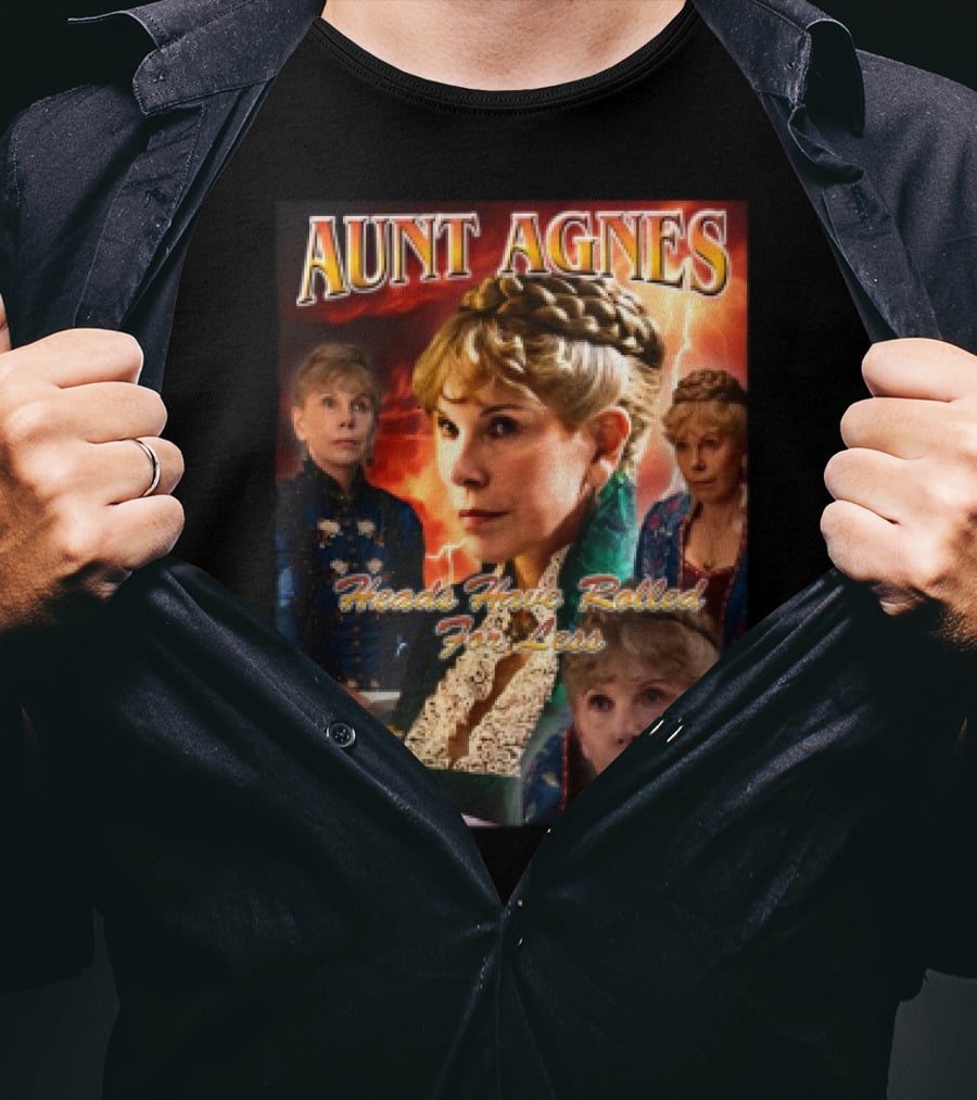 Aunt Agnes Heads Have Rolled For Less Lightning Tea Cup Collage T-Shirt