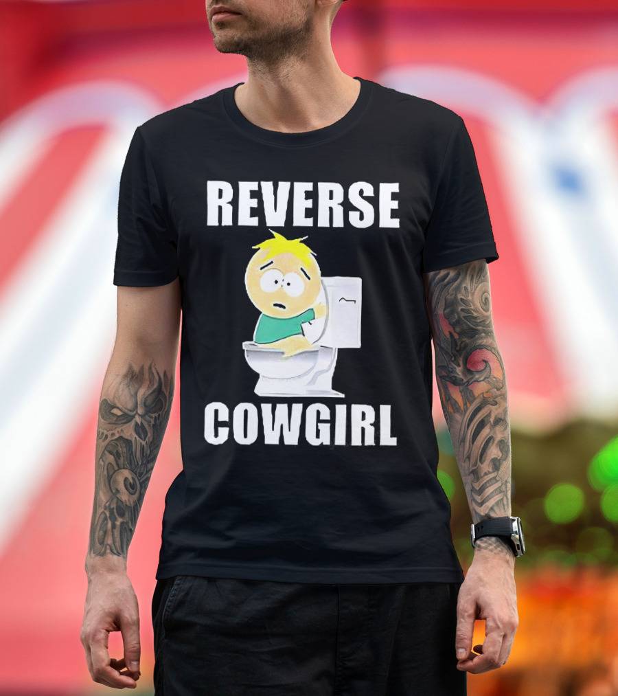 Butters Stotch South Park Reverse Cowgirl Toilet Scene T-Shirt