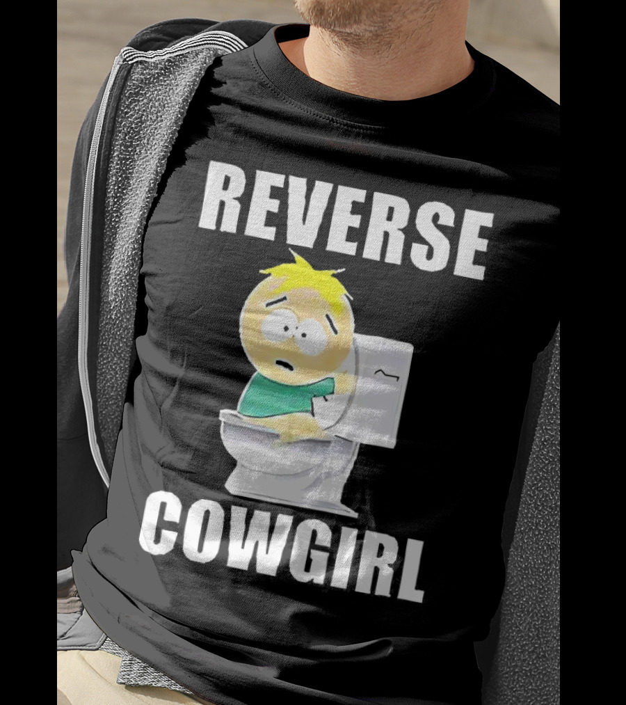 Butters Stotch South Park Reverse Cowgirl Toilet Scene T-Shirt