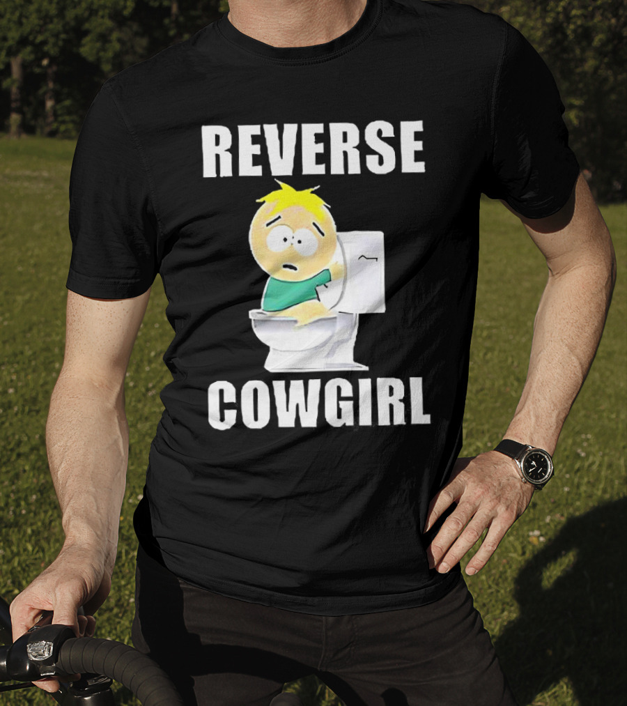 Butters Stotch South Park Reverse Cowgirl Toilet Scene T-Shirt