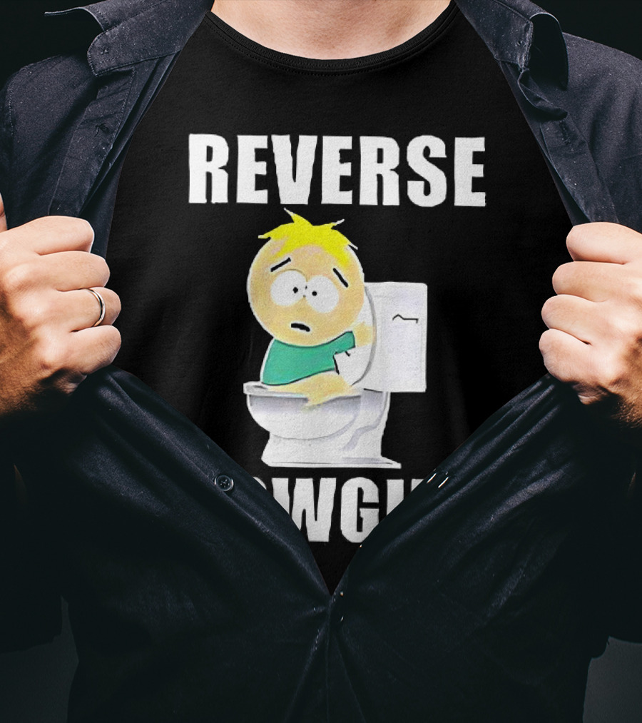 Butters Stotch South Park Reverse Cowgirl Toilet Scene T-Shirt