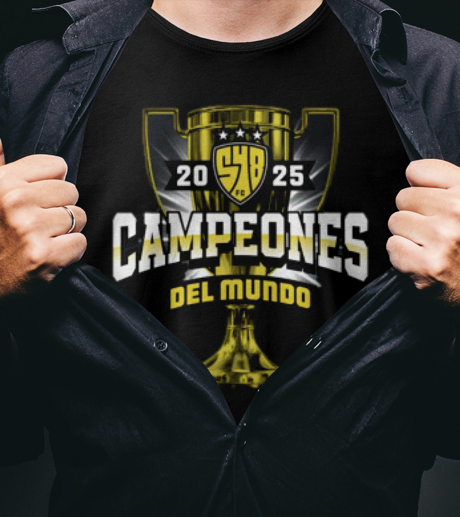 Campeones Del Mundo 2025 SYB FC Trophy Brilla 548 T-Shirt