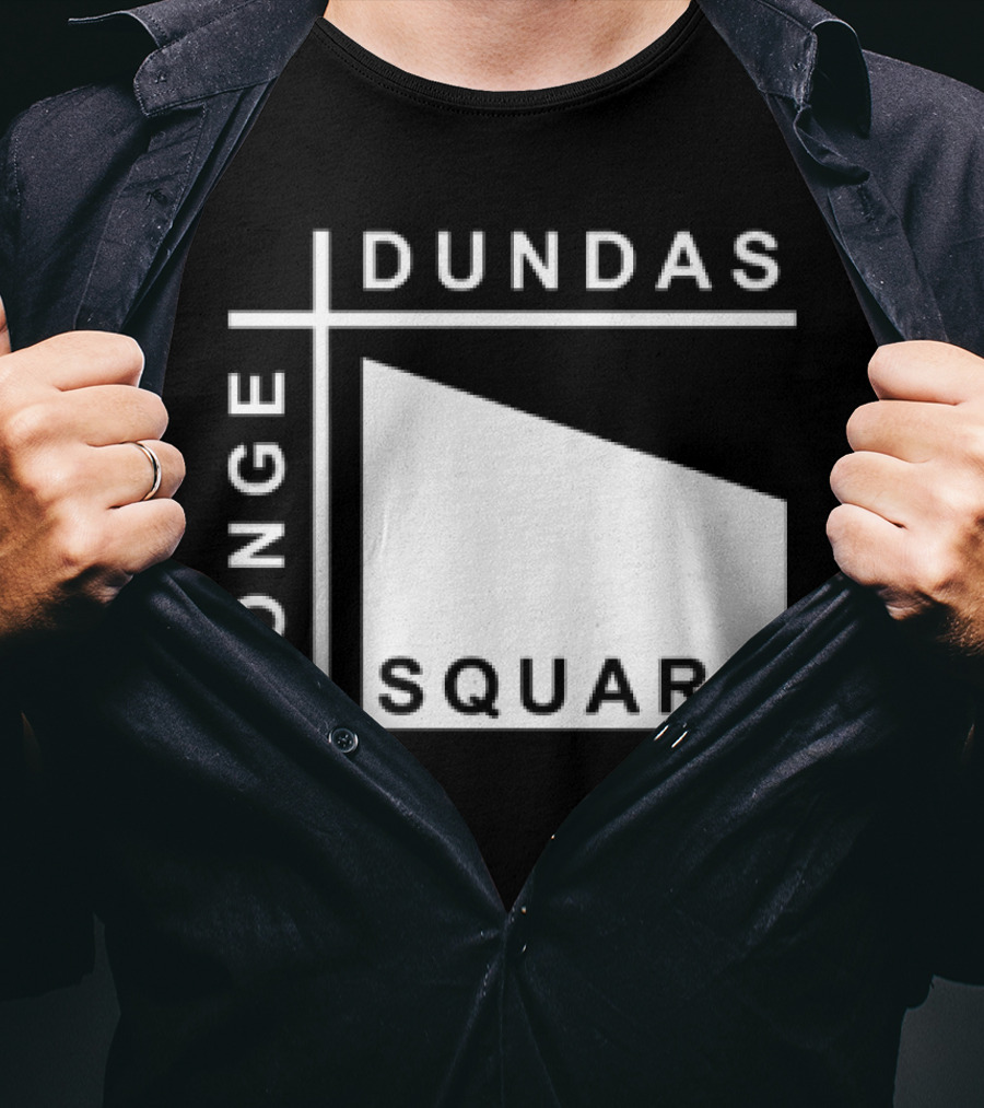 Yonge Dundas Square Toronto Landmark Icon Text T-Shirt