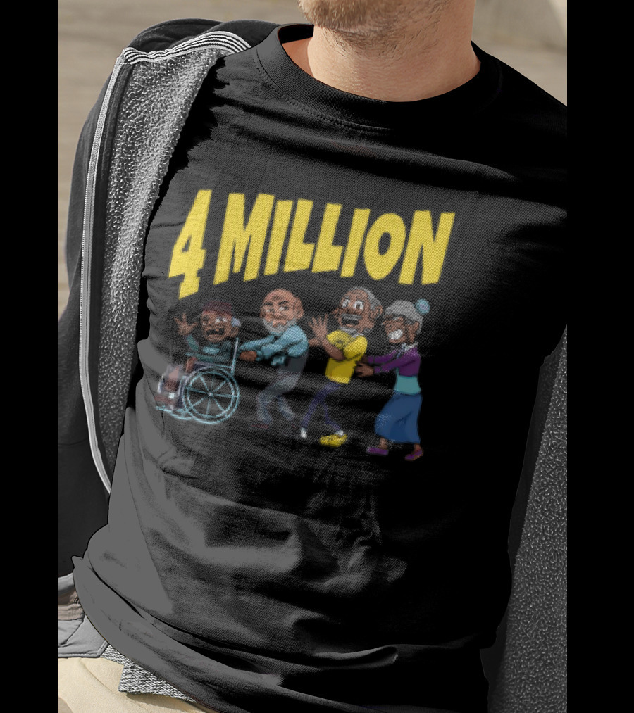 Daydrianharding 4 Million Subscribers Celebration With Group Cartoon Characters T-Shirt