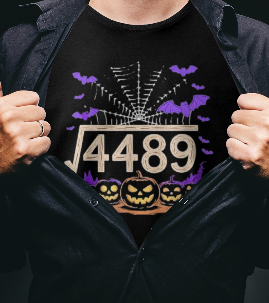 Funny Halloween Math Teacher Square Root 67 Meme 4489 T-Shirt