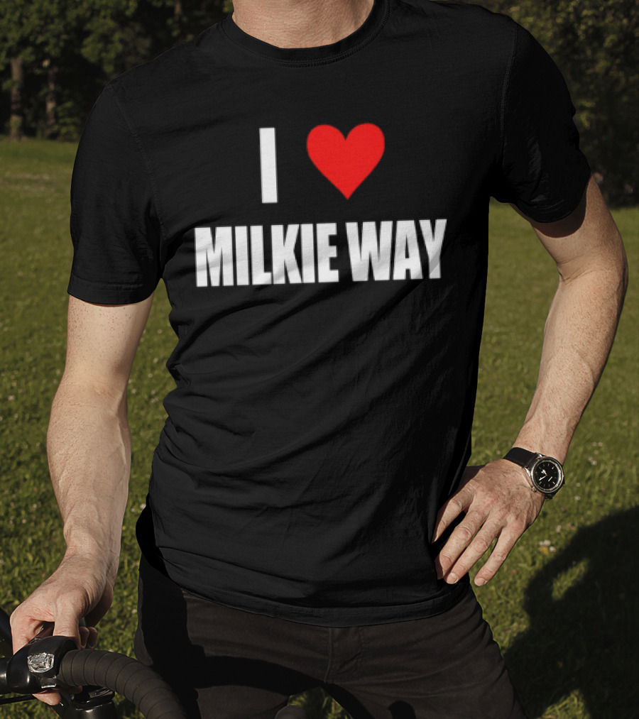 I Love Milkie Way Cute Cow Theme T-Shirt