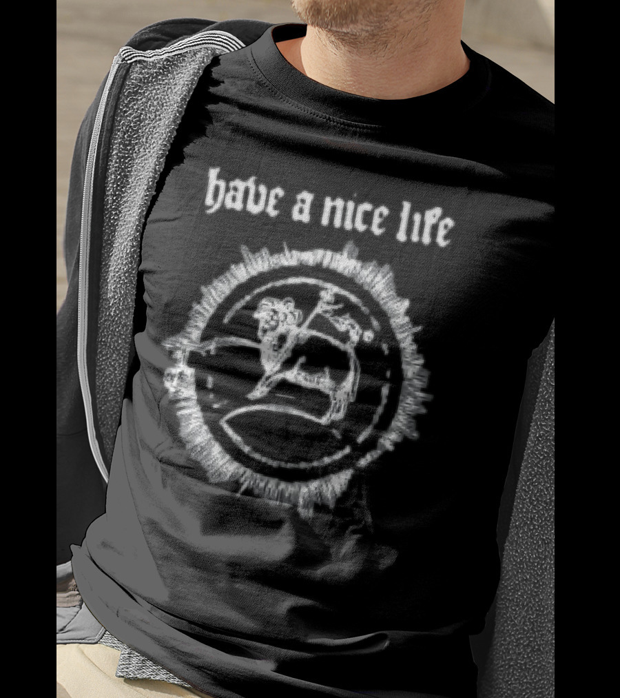 The Flenser Have A Nice Life Goat Circle Design T-Shirt