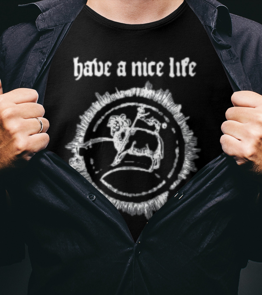 The Flenser Have A Nice Life Goat Circle Design T-Shirt