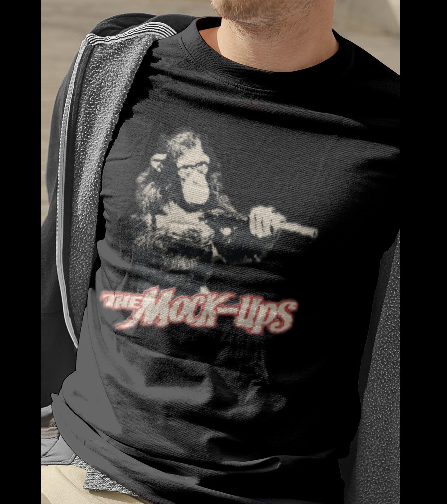 The Mock Ups Monkey Holding Toy Gun T-Shirt