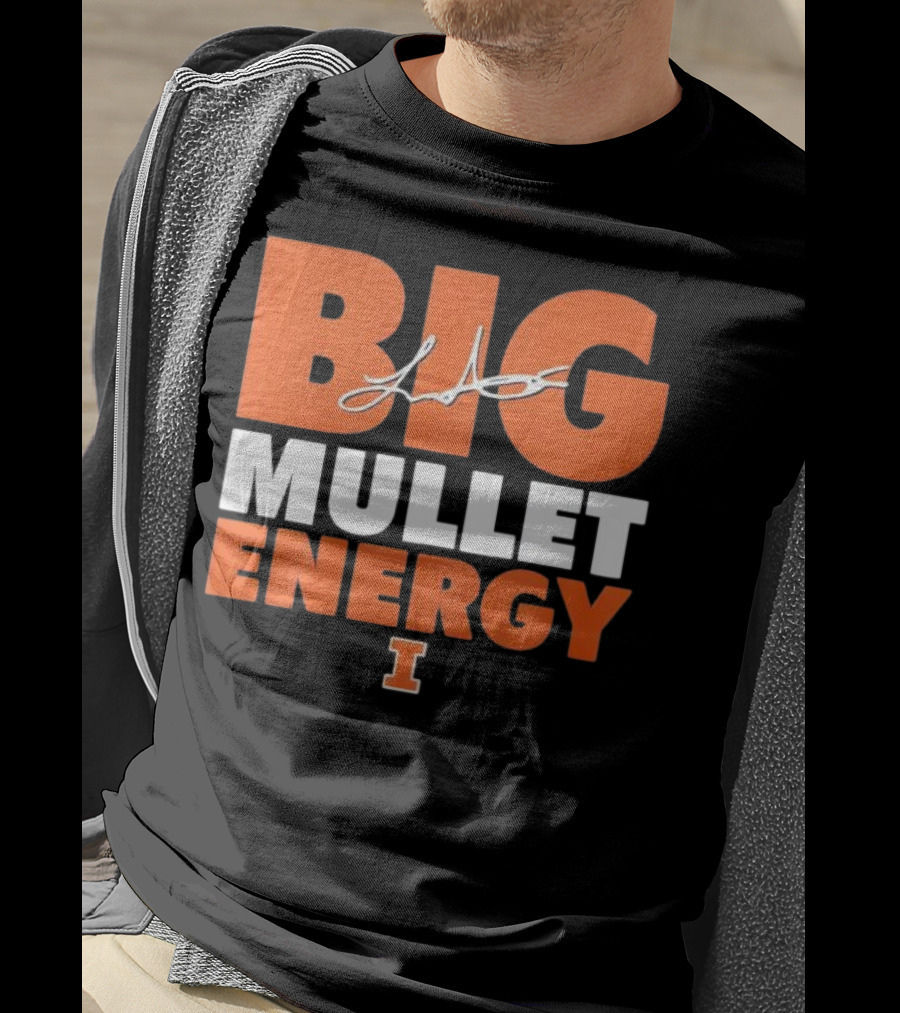 Big Mullet Energy Luke Altmyer University Of Illinois Signature T-Shirt