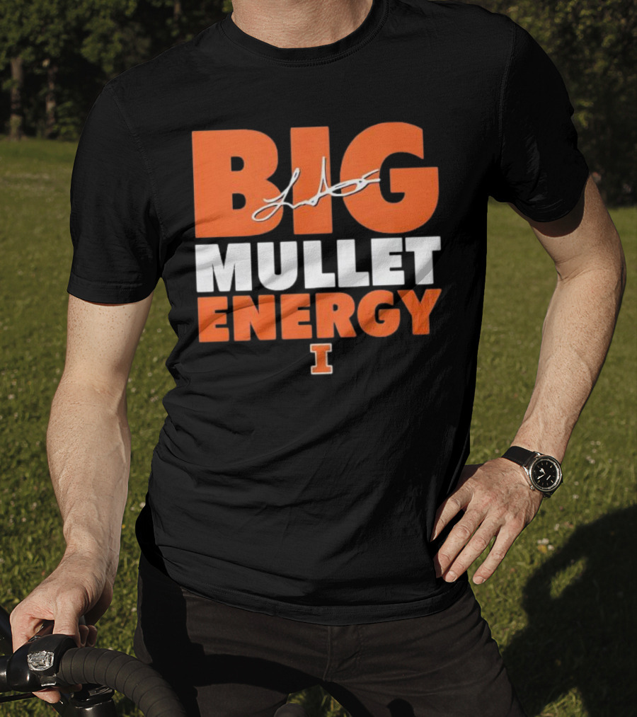 Big Mullet Energy Luke Altmyer University Of Illinois Signature T-Shirt