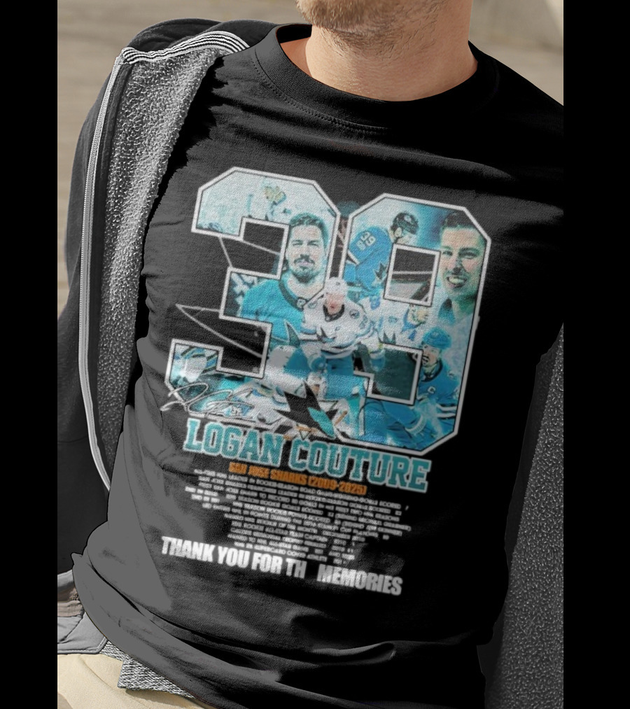 Logan Couture San Jose Sharks 2009 2025 Hockey Memories Thank You T-Shirt