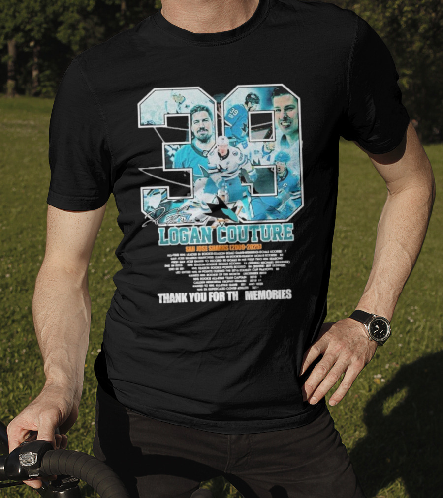 Logan Couture San Jose Sharks 2009 2025 Hockey Memories Thank You T-Shirt