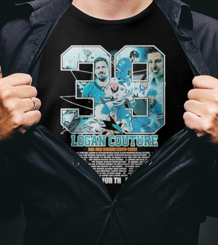 Logan Couture San Jose Sharks 2009 2025 Hockey Memories Thank You T-Shirt