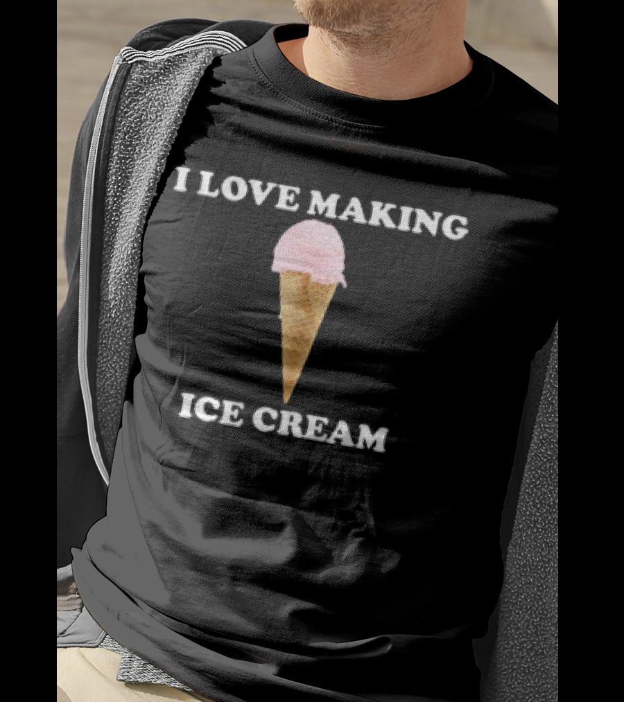 I Love Making Ice Cream Cone Lovers Delight Orbital Style T-Shirt