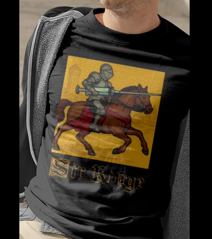 Orbital Sir Ringe Knight On Horse With Syringe Lance T-Shirt
