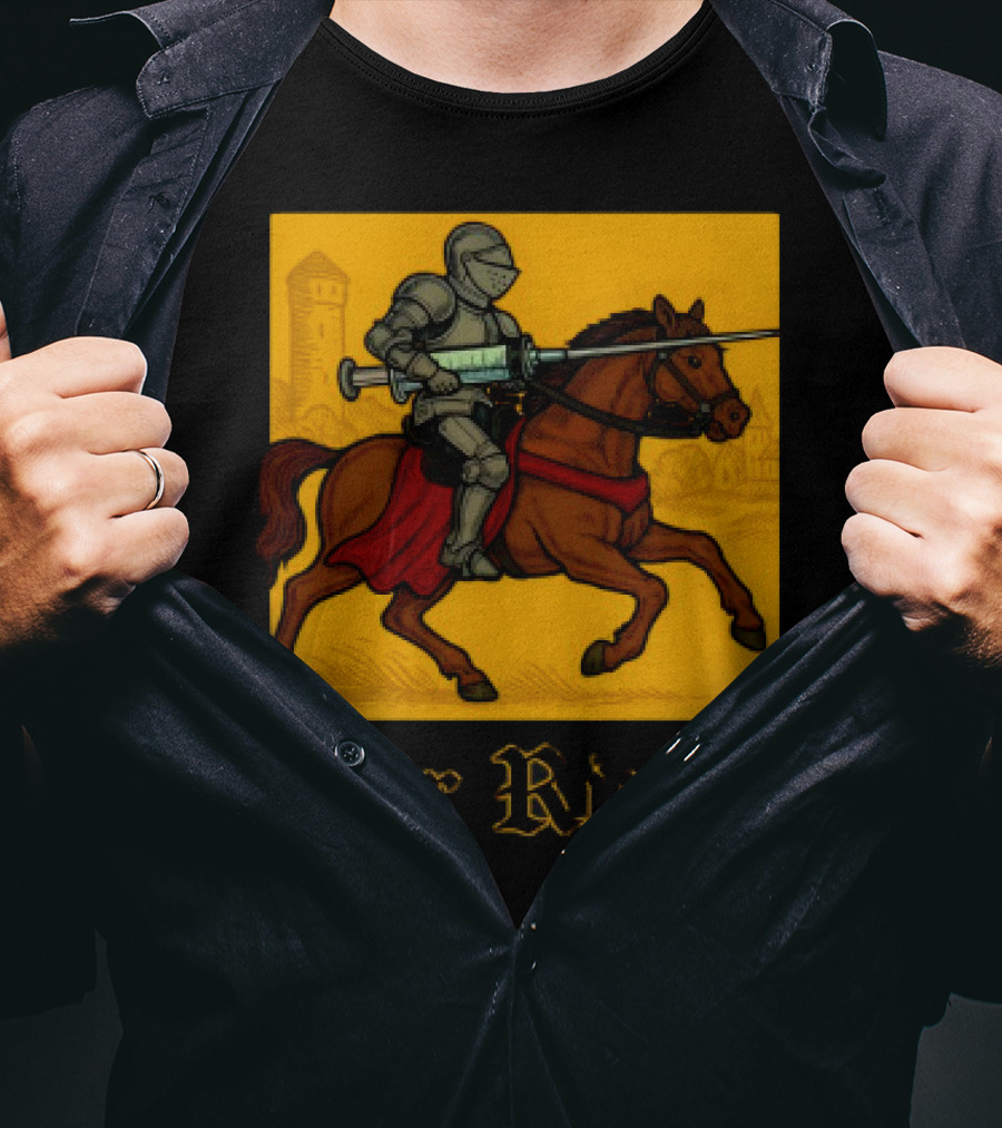 Orbital Sir Ringe Knight On Horse With Syringe Lance T-Shirt