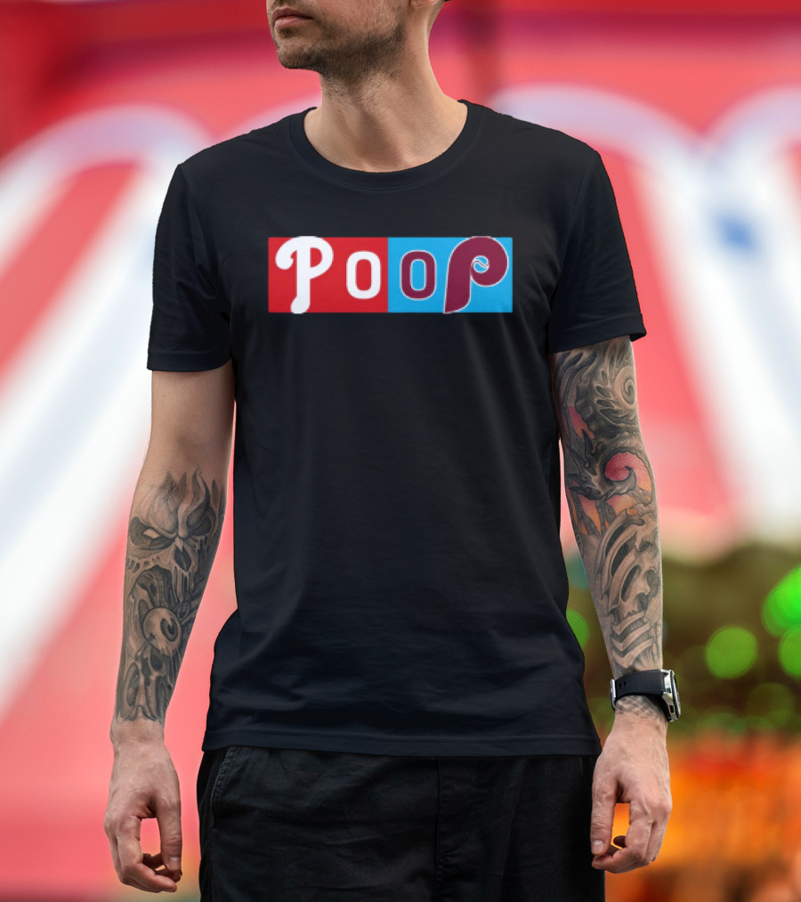Philadelphia Baseball Parody Poop Game T-Shirt