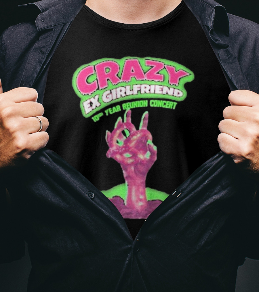 Rachel Bloom Crazy Ex Girlfriend 10th Year Reunion Concert Zombie Hand T-Shirt