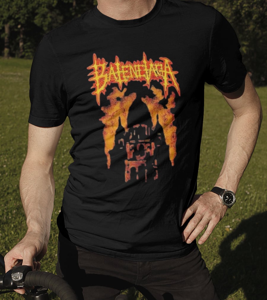 Balenciaga Fire Print Anne Hathaway Style T-Shirt