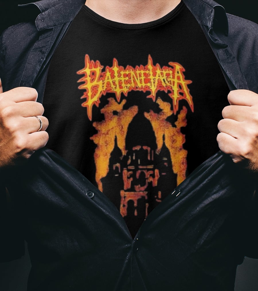 Balenciaga Fire Print Anne Hathaway Style T-Shirt