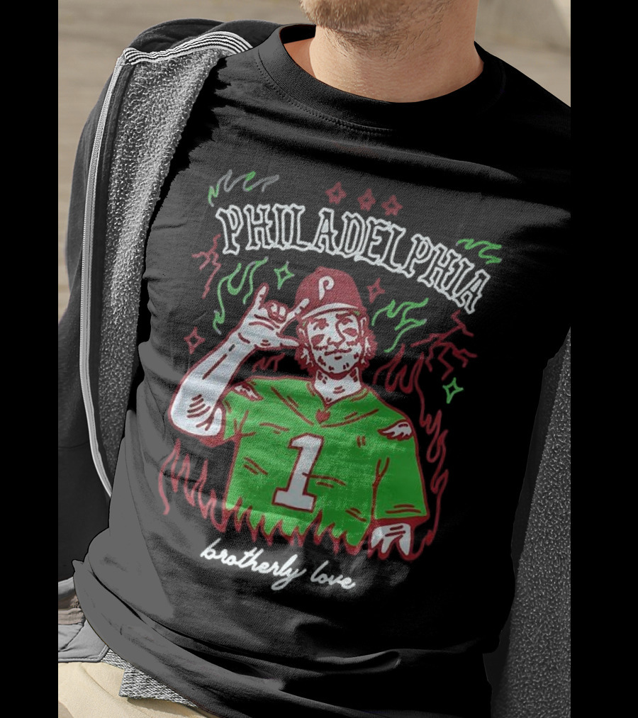 Philadelphia Phillies Bryce Harper Brotherly Love Baseball T-Shirt