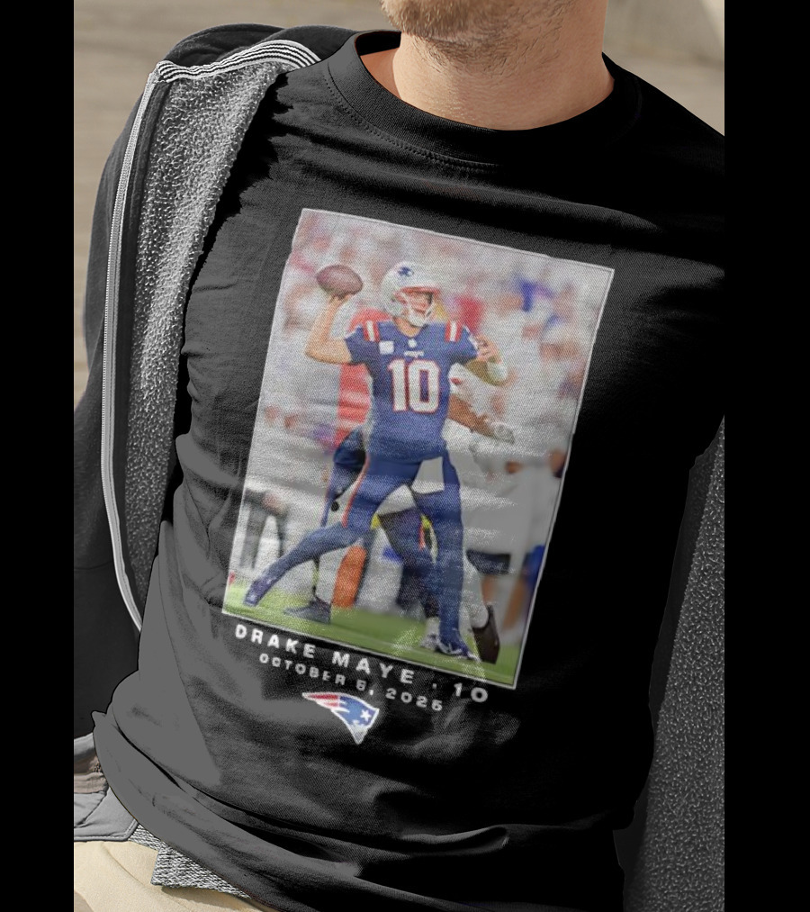 New England Patriots NFL Drake Maye 10 October 5 2025 T-Shirt