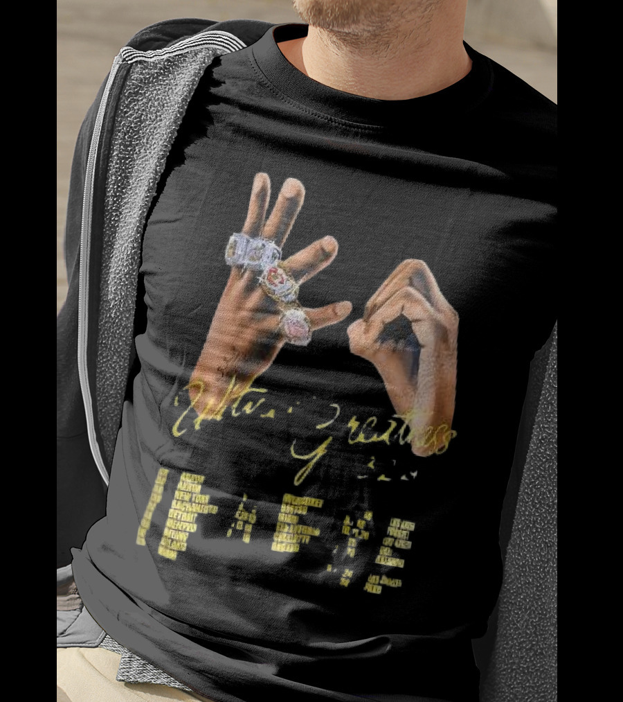 LeBron James Witness Greatness Rings Hands 23 GOAT Championship T-Shirt
