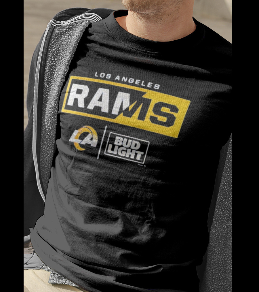 Los Angeles Rams Bud Light Collaboration NFL Sports Fans T-Shirt