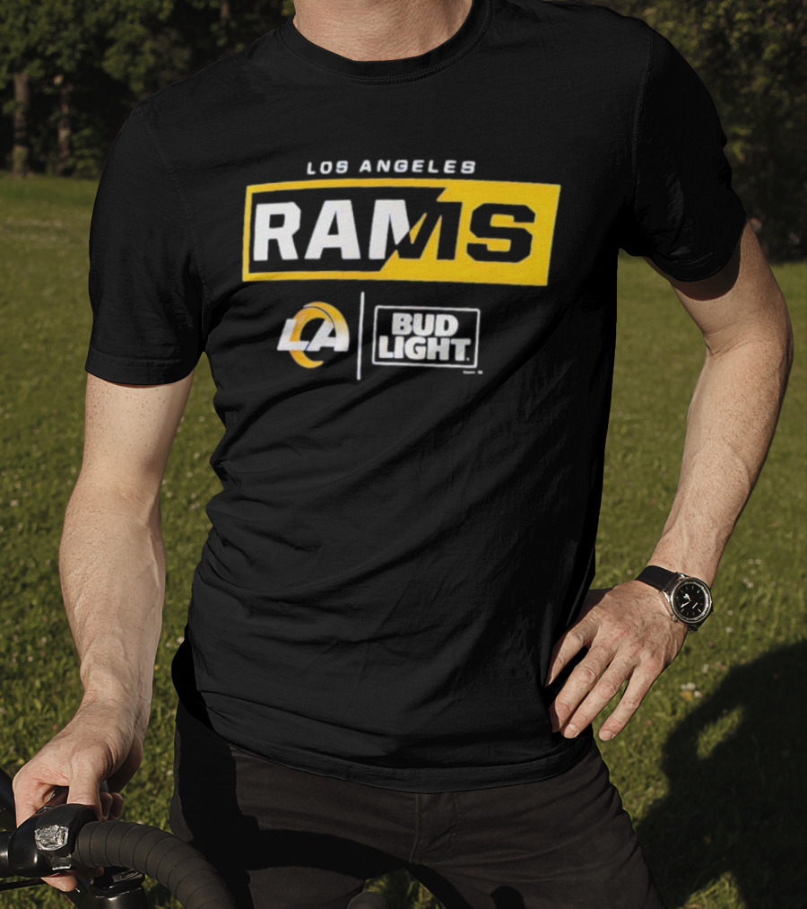Los Angeles Rams Bud Light Collaboration NFL Sports Fans T-Shirt