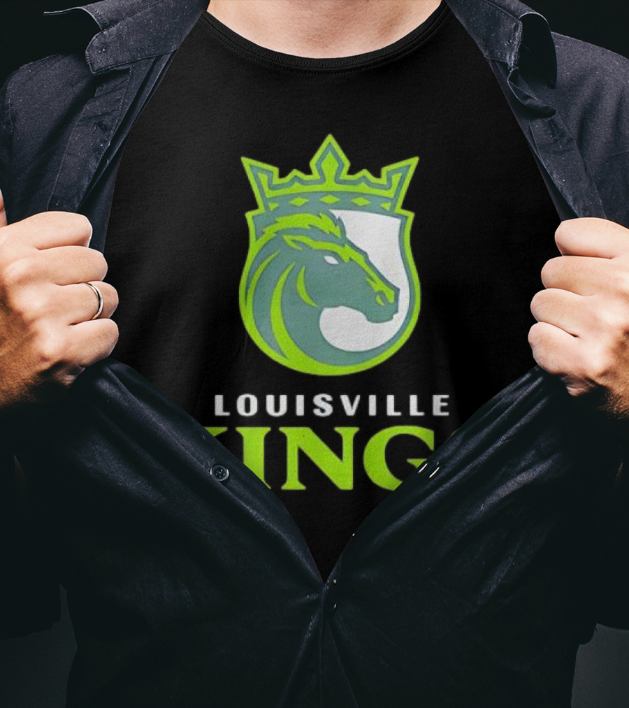 Louisville Kings Horse Emblem With Crown Branding T-Shirt
