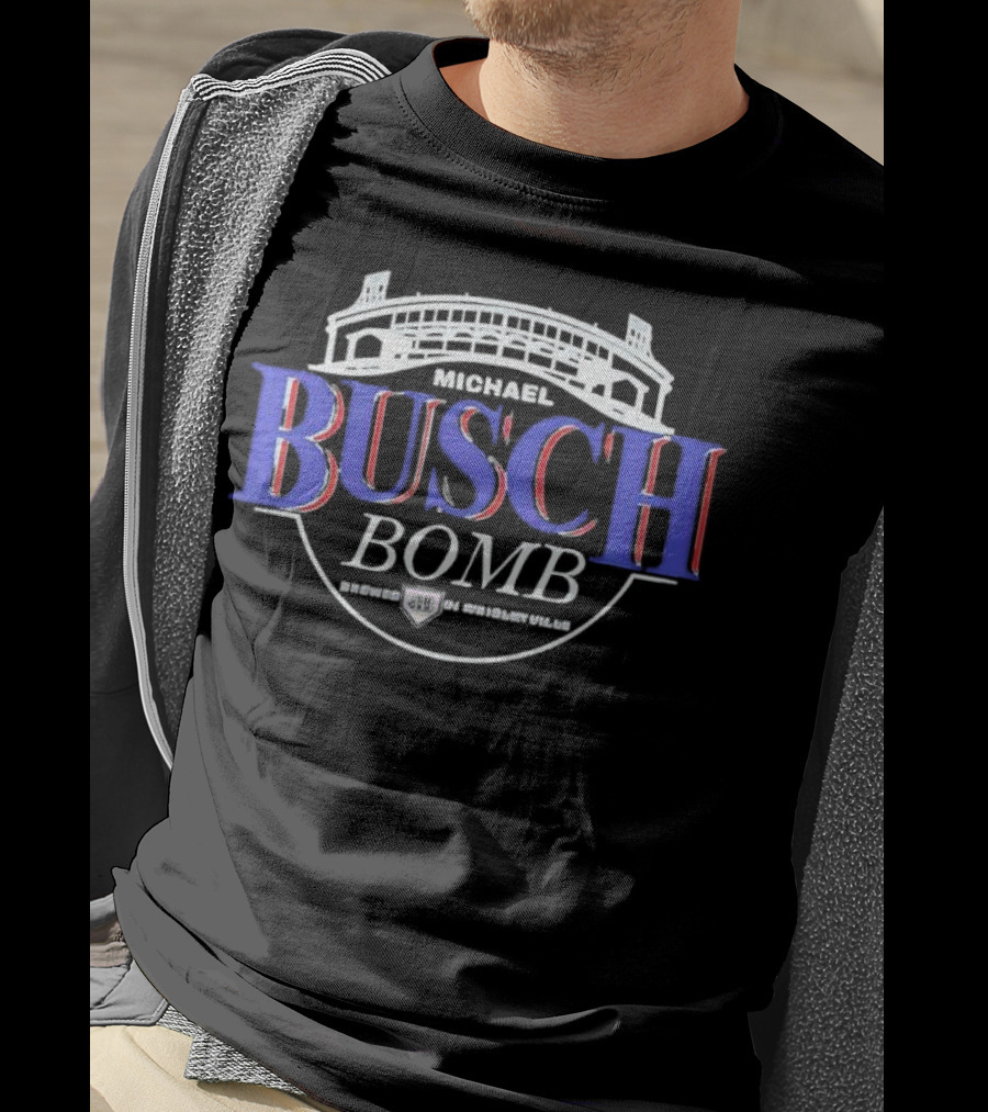 Michael Busch Bomb Brewed In Wrigleyville Stadium Style T-Shirt