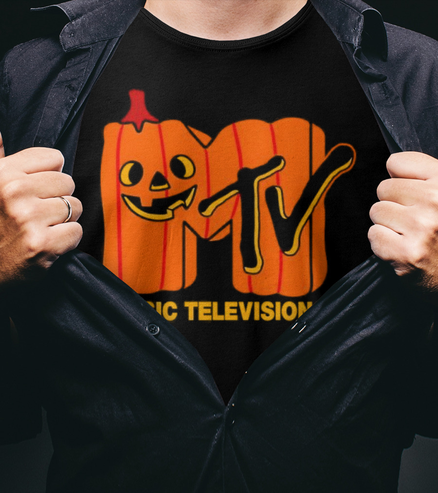MTV Music Television Pumpkin Halloween T-Shirt