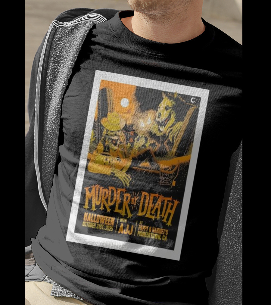 Murder By Death Halloween 2025 With AJJ Pioneertown Pappy & Harriet’s T-Shirt