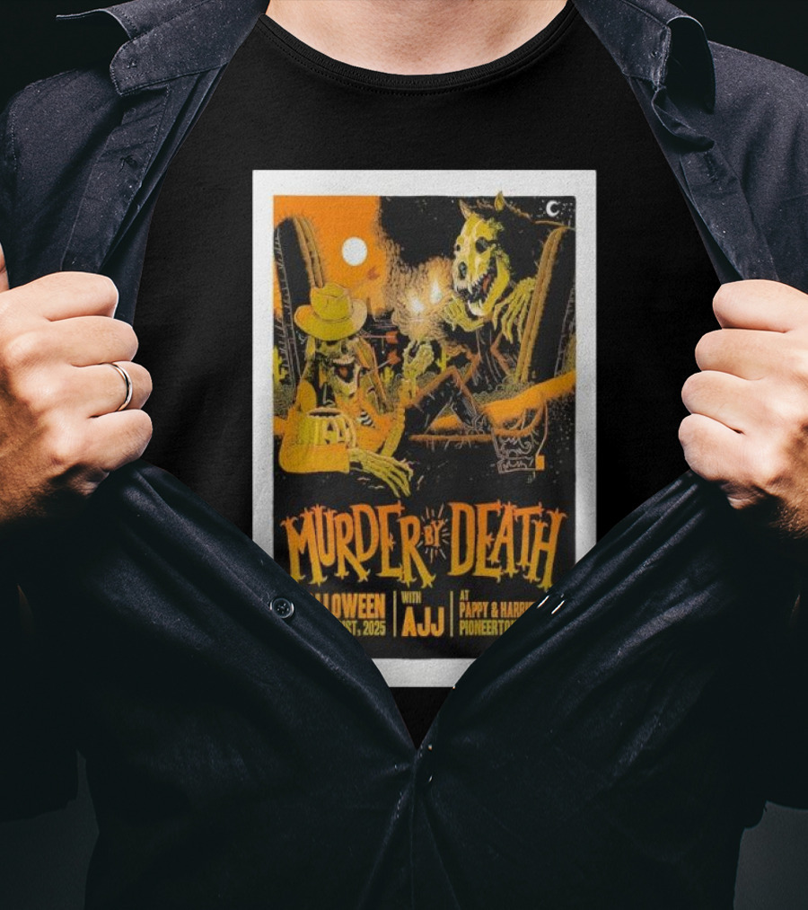 Murder By Death Halloween 2025 With AJJ Pioneertown Pappy & Harriet’s T-Shirt