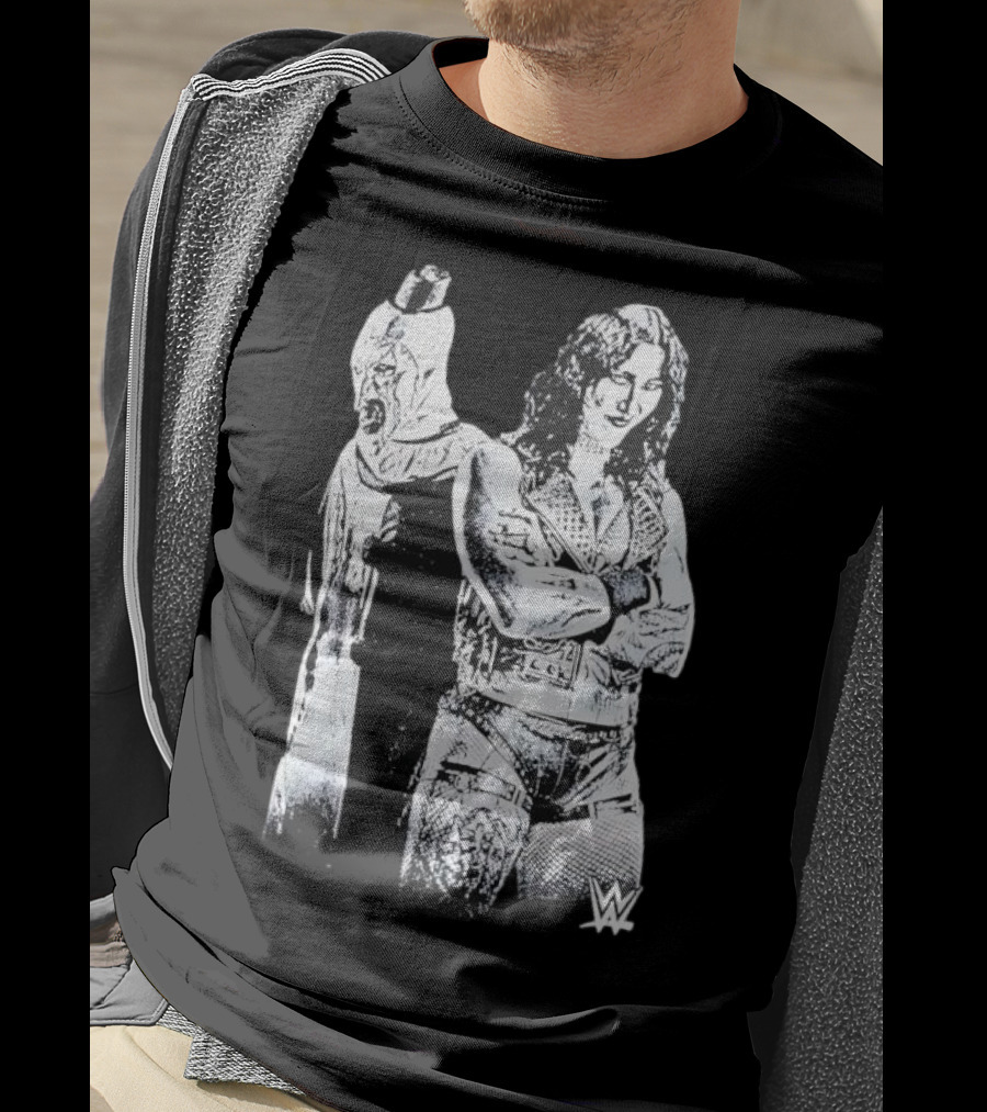 Rhea Ripley Terrifier WWE Collaboration Black Ripple Junction T-Shirt