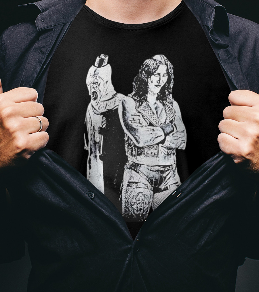 Rhea Ripley Terrifier WWE Collaboration Black Ripple Junction T-Shirt