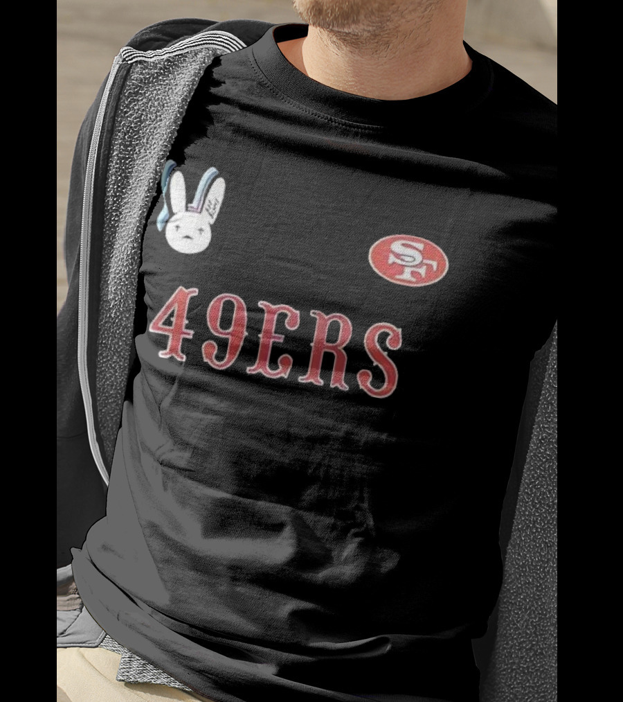 San Francisco 49ers Bad Bunny Super Bowl Lx Signature Bunny Mascot 49ers SF T-Shirt
