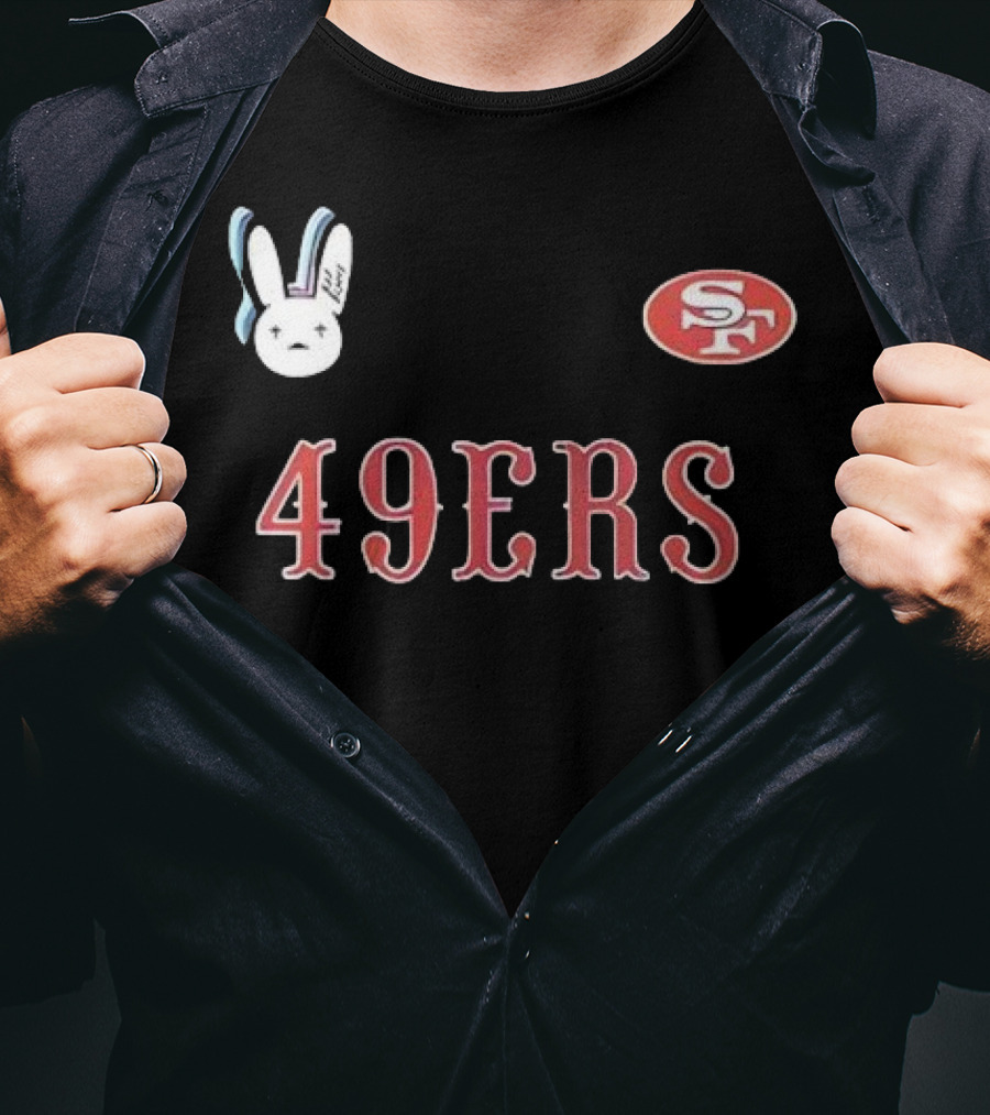 San Francisco 49ers Bad Bunny Super Bowl Lx Signature Bunny Mascot 49ers SF T-Shirt